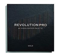 TROUSSE REVOLUTION PRO 4K HIGHLIGHTER GOLD PALETTE ILLUMINANTI 4 COLORI