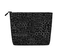 Trousse riutilizzabile per cosmetici con stampa di animali lamantini, organizer da viaggio, borsa multiuso per la conservazione quotidiana delle donne, Chimica della Scienza Astratta, Taglia unica