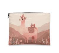 Trousse rustica per il trucco con lama di pesca, borsa da viaggio vintage da viaggio con paesaggio montano, piccola cerniera organizer per articoli da toeletta, regalo per festival di primavera, Pesca