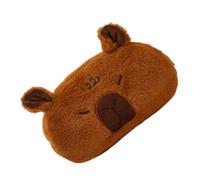 Trousse Scolaire Capybara | Boîte à Crayons Zippée Mignonne avec Peluche | Étui à Stylos en Peluche Décoratif | pour Enfant, École, Fournitures, Collège, Cadeau, Rentrée, Rangement Loisirs Créatifs, D