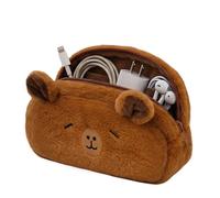 Trousse Scolaire Capybara | Boîte à Crayons Zippée Mignonne avec Peluche | Étui à Stylos en Peluche Décoratif | pour Enfant, École, Fournitures, Collège, Cadeau, Rentrée, Rangement Loisirs Créatifs
