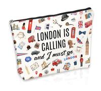 Trousse Souvenir Londra | Regali da Viaggio per Donne | Makeup Bag Souvenir dal Regno Unito | Pochette Porta Trucchi per La Migliore Amica (Londra)
