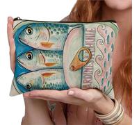 trousse trucchi 2 pezzi Borsa for il trucco pieghevole e leggera Borsa for cosmetici con cerniera Borse da toilette casual for donne e amici personalizzata(Color6)