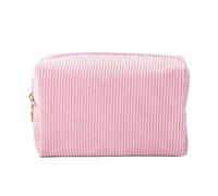 Trousse Trucchi Borsa cosmetica da donna in velluto a coste tinta unita, borsa for il trucco, borsa da viaggio portatile, borsa for il lavaggio degli articoli da toeletta, borsa organizer Trousse Make