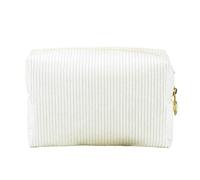 Trousse Trucchi Borsa cosmetica da donna in velluto a coste tinta unita, borsa for il trucco, borsa da viaggio portatile, borsa for il lavaggio degli articoli da toeletta, borsa organizer Trousse Make