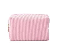 Trousse Trucchi Borsa cosmetica da donna in velluto a coste tinta unita, borsa for il trucco, borsa da viaggio portatile, borsa for il lavaggio degli articoli da toeletta, borsa organizer Trousse Make