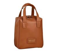 Trousse Trucchi Borsa cosmetica portatile di grande capacità Borsa for riporre il trucco impermeabile Borsa for organizzare i cosmetici Trousse Make Up(Brown)