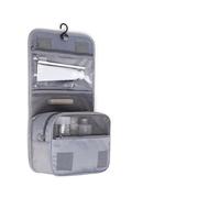 Trousse Trucchi Borsa da viaggio for il trucco, organizer for articoli toeletta impermeabili, donna, con gancio for bagno, borsa for lavaggio, for riporre(GRAY)