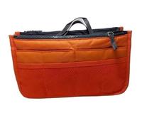 Trousse Trucchi Borsa da viaggio in nylon donna, organizer, grande, con fodera, for trucco e cosmetici, tote bag(Orange)
