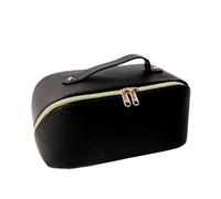 Trousse Trucchi Borsa for il trucco portatile a forma di cuscino di grande capacità Borsa for il lavaggio impermeabile portatile da donna Borsa for cosmetici da viaggio Trousse Make Up(Pebble black)