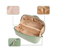 Trousse Trucchi Borsa for il trucco portatile a forma di cuscino grande capacità for lavaggio impermeabile da donna for cosmetici viaggio(Pebble orange)