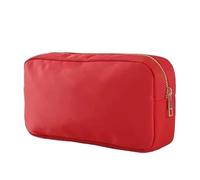 Trousse Trucchi Borsa in nylon grande borsa cosmetica con cerniera organizer for articoli da toeletta for donne ragazze regalo custodia for il trucco(Red,L)
