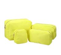 Trousse Trucchi Borsa in nylon grande borsa cosmetica con cerniera organizer for articoli da toeletta for donne ragazze regalo custodia for il trucco(Lemon yellow,XL)