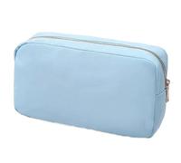 Trousse Trucchi Borsa in nylon grande borsa cosmetica con cerniera organizer for articoli da toeletta for donne ragazze regalo custodia for il trucco(Ice blue,L)