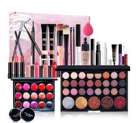Trousse Trucchi Donna, Set Trucchi Donna, Kit Trucco Tutto in Uno Palette Cosmetica, Kit Trucchi Make Up Completo con Ombretti Rossetto Correttore Kit Cosmetici per Donne Ragazze Regalo di Natale