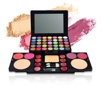 Trousse Trucchi Donna, Trousse Trucchi Ragazza, 49 Colore Palette di Ombretti per Trucco, Trucchi Tutto in Uno Tavolozza Completo Valigetta con Ombretto, Gloss, Rossetti e Polveri Viso