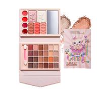 Trousse Trucchi Donna, Trucchi Bambina Palette di Ombretti per Trucco, Palette di Ombretti Tutto in Uno Tavolozza Completo Valigetta con Ombretto, Gloss, Rossetti e Polveri Viso