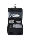 Trousse Trucchi Tessuto Oxford Uomo Borsa portaoggetti portatile Organizer for articoli da toeletta Donna Borsa cosmetica Impermeabile Appeso Viaggio Sacchetto for il lavaggio Trousse Make Up(Noir)