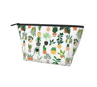 Trousse Trucco per Donne Ragazze, Trousse Cosmetica Cactus Succulente Colorato Piccola Borsa da Viaggio Astucci per Trucco per Borsa Custodie da Viaggio Impermeabili Organizzatore Astuccio Cosmetico