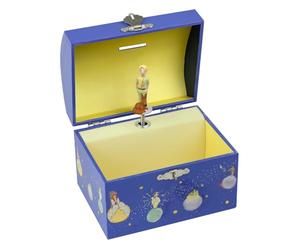 TROUSSELIER - Il piccolo principe. Saint Exupéry - Salvadanaio con lucchetti e scatola per tesori musicali, ideale come regalo per bambini, musica per la primavera di Vivaldi, colori blu