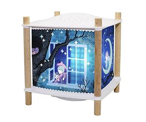 TROUSSELIER - Le Marchand de Sable - Luce notturna - Lanterna ReVOLUTION 2.0 - Regalo per bambini - Proiettore di stelle musicali - Musica e storia serale in streaming - Rileva il pianto - Ricaricabile