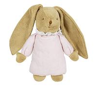 TROUSSELIER - Peluche musicale - Soft Bunny - Tessuto di cotone organico - Music One Day My Prince Will Arrivare - 25 cm di altezza - Classic Chic - Regalo ideale - Lavabile in lavatrice - Pouder Pink Color