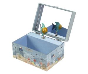 Trousselier - Scatola musicale per tesori e gioielli, Ocean per bambini, Fosforescente, Brilla nella notte