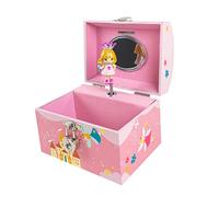 Trousselier - Carillon Bambina Principessa Rosa - Salvadanaio con Catenaccio e Carillon Bambina - Regalo Bambina 4 a 12 anni - Musica Romeo e Giulietta - Regalo Battesimo Bambina, Comunione