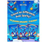 Trouve les différences avec Sparky !: 40 puzzles amusants · 3 niveaux de difficulté