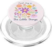 Trova gioia nelle piccole cose carino floreale primavera affermazione PopSockets PopGrip per MagSafe