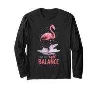 Trova Il Giusto Equilibrio Carino Flamingo Yoga Maglia a Manica