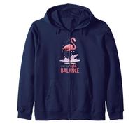 Trova Il Giusto Equilibrio Flamingo Yoga Mindfulness Felpa con Cappuccio