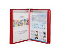 Trova il portadocumenti da esposizione di riferime Con 10 tasche espositive, sistema di riferimento for montaggio a parete, tasche universali con capacità di 20 fogli, formato A4(Red)
