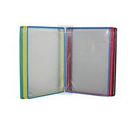 Trova il portadocumenti da esposizione di riferime Con 10 tasche espositive, sistema di riferimento for montaggio a parete, tasche universali con capacità di 20 fogli, formato A4(Multi coloured)