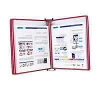 Trova il portadocumenti da esposizione di riferime Portadocumenti a fogli mobili, 5 pannelli fronte-retro, tasche universali con capacità di 10 fogli, raccoglitore for cartelle da esposizione a parete