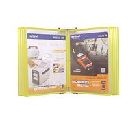 Trova il portadocumenti da esposizione di riferime Sistema di riferimento a parete a 10 tasche, può visualizzare 20 pagine di fogli di riferimento Organizzatore di riferimento a parete(Yellow)