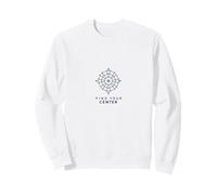Trova Il Tuo Centro Compass Design Inspirational Felpa, Unisex per Adulti, Bianco, M