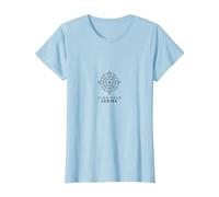 Trova Il Tuo Centro Compass Design Inspirational Maglietta, Donna, Celeste, 3XL