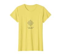 Trova Il Tuo Centro Compass Design Inspirational Maglietta, Donna, Limone, M