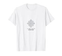 Trova Il Tuo Centro Compass Design Inspirational Maglietta, Uomo, Bianco, S