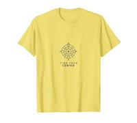 Trova Il Tuo Centro Compass Design Inspirational Maglietta, Uomo, Limone, S