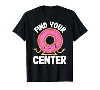 Trova Il Tuo Centro Divertente Donut Sarcastic Yoga Maglietta