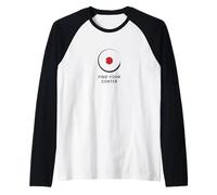 Trova Il Tuo Centro - Minimal Zen Design Maglia con Maniche Raglan