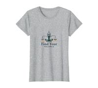 Trova Il Tuo Equilibrio: Yoga e Giustizia Harmony Logo Maglietta, Donna, Grigio Melange, L