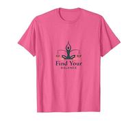Trova Il Tuo Equilibrio: Yoga e Justice Harmony Logo Maglietta, Uomo, Rosa mélange, M