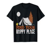 Trova Il Tuo Posto Felice Campeggio Campeggio Tende Tende da Campeggio Maglietta