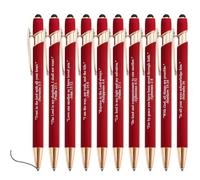 Trova La Forza Quotidiana: Penne con Versetti Della Bibbia di Alta Qualità e Comfort - 10 Pezzi, Penna a Sfera con Versetti Della Bibbia Ispirati Del 2025, Penna Stilo Cristiana Divertente