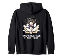 Trova la quiete nel Rumore Hatha Yoga Practitioner Felpa con Cappuccio