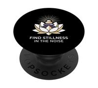 Trova la quiete nel rumore Hatha Yoga Practitioner PopSockets PopGrip Adesivo
