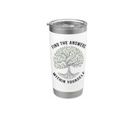 Trova le risposte dentro di te Buon Karma Tree Bicchiere termico in acciaio inox doppia parete